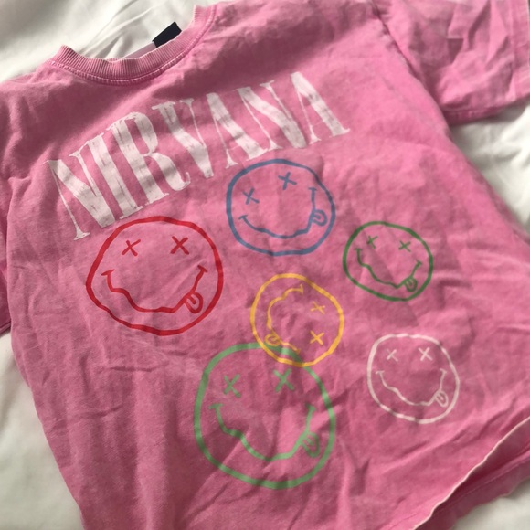 Zara Other - Pink Zara kids nirvana baggy and oversized t-shirt